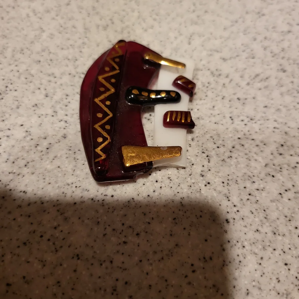 Slumped Glass Brooch Hand Made